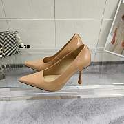 Jimmy Choo Beige Ixia 95 Patent Leather Pumps heel height: 9.5cm - 2