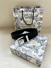 Dior Belt Black Grained Calfskin 35 mm - 6