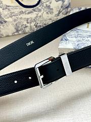 Dior Belt Black Grained Calfskin 35 mm - 4