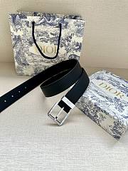 Dior Belt Black Grained Calfskin 35 mm - 3
