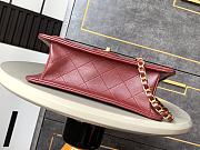  Chanel Classic Flap Bag 11.12 red burgundy 15.5x24.5x7 cm - 5