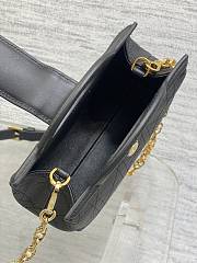 Dior Jolie Top Handle Mini Bag Black Cannage Lambskin 18.5x8.5x13cm - 4
