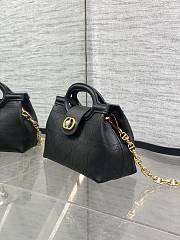 Dior Jolie Top Handle Mini Bag Black Cannage Lambskin 18.5x8.5x13cm - 2