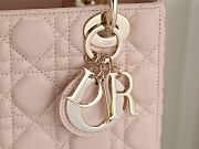 Lady Dior bag in powder pink cannage lambskin 20×17×8cm - 6