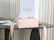 Lady Dior bag in powder pink cannage lambskin 20×17×8cm - 5