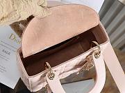 Lady Dior bag in powder pink cannage lambskin 20×17×8cm - 2