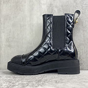 Chanel black quilted leather ankle boots - 5