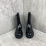 Chanel black quilted leather ankle boots - 4