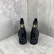 Chanel black quilted leather ankle boots - 3