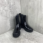 Chanel black quilted leather ankle boots - 2