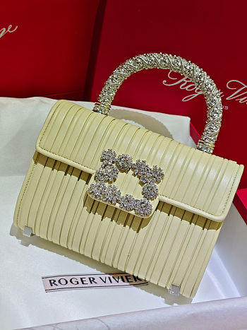 Roger Vivier Jewel Efflorescence Mini Bag yellow 19x13x4.5 cm