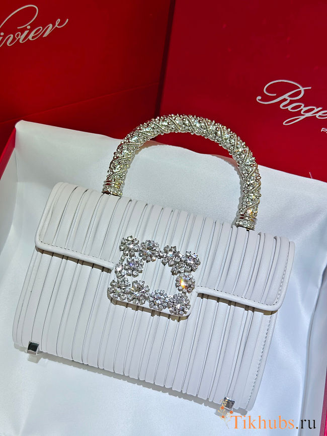 Roger Vivier Jewel Efflorescence Mini Bag white 19x13x4.5 cm - 1