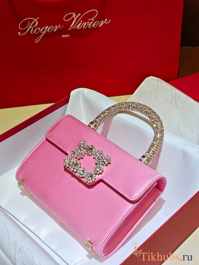 Roger Vivier Jewel Efflorescence Mini Pink 19x13x4.5 cm - 1