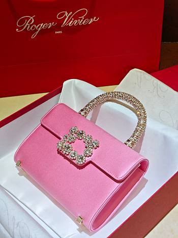 Roger Vivier Jewel Efflorescence Mini Pink 19x13x4.5 cm