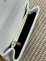 YSL Monogram Saint Laurent College White Large Bag with Gold Hardware 32 cm - 6