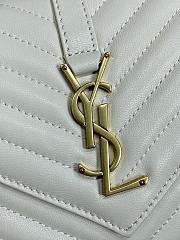 YSL Monogram Saint Laurent College White Large Bag with Gold Hardware 32 cm - 4