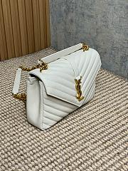 YSL Monogram Saint Laurent College White Large Bag with Gold Hardware 32 cm - 2