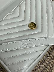YSL Monogram Saint Laurent College White Large Bag with Gold Hardware 32 cm - 3