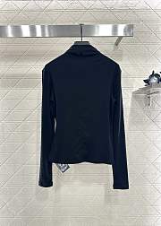 YSL Slim-fit lettered turtleneck base layer top black - 3