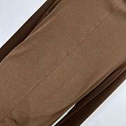 YSL Slim-fit lettered turtleneck base layer top brown - 4
