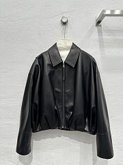 Loewe Black Leather Jacket  - 1