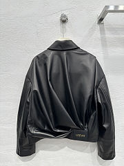 Loewe Black Leather Jacket  - 2