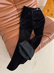 Miu miu black velour flared pants - 5