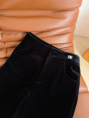 Miu miu black velour flared pants - 3