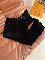 Miu miu black velour flared pants - 2