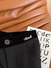 Chanel black gray wide-leg trousers - 6