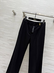Black Versace tailored wide-leg trousers - 5
