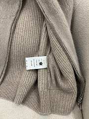 LP style mink fur zip-up vest gray - 6