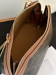 Celine Clutch on Chain IN Triomphe canvas and Lambskin 6x4 in (16x11 cm) - 2