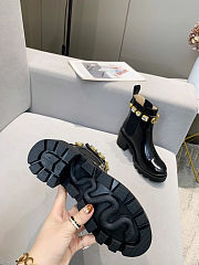 Gucci Crystal Belt60mm Ankle Boot Black Leather - 2