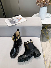 Gucci Crystal Belt60mm Ankle Boot Black Leather - 5