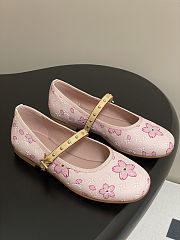 Louis Vuitton x Takashi Murakami Romy flat ballerina pump in pink monogram - 6