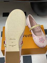 Louis Vuitton x Takashi Murakami Romy flat ballerina pump in pink monogram - 5
