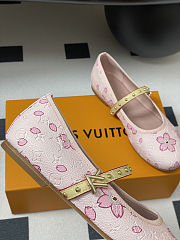 Louis Vuitton x Takashi Murakami Romy flat ballerina pump in pink monogram - 3