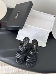 Chanel black quilted leather heeled sandals heigh 8.5 cm - 2