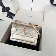 Saint Laurent Sunset bag in a metallic gold with gold hardware 22x8x16cm - 1