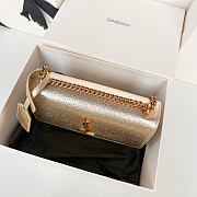 Saint Laurent Sunset bag in a metallic gold with gold hardware 22x8x16cm - 5