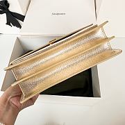 Saint Laurent Sunset bag in a metallic gold with gold hardware 22x8x16cm - 3