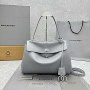 Balenciaga Small Rodeo handbag in gray calfskin leather 35x23x11cm - 1