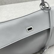 Balenciaga Small Rodeo handbag in gray calfskin leather 35x23x11cm - 3