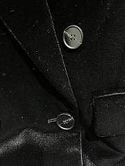 SAINT LAURENT Double-breasted velour blazer - 2
