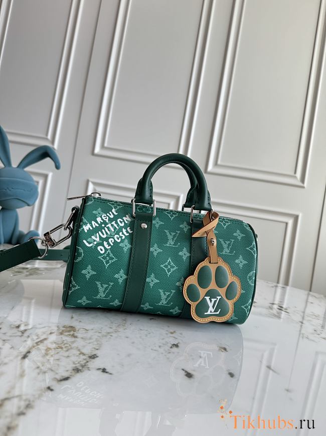 LOUIS VUITTON Monogram Heritage Keepall Bandouliere 25 M12684 25x15x11 cm - 1