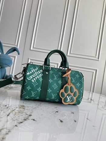 LOUIS VUITTON Monogram Heritage Keepall Bandouliere 25 M12684 25x15x11 cm