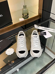 Chanel Trainers Mixed Fibers, Shiny Calfskin & Suede Calfskin White & Black - 6