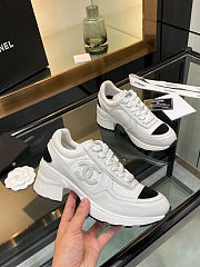 Chanel Trainers Mixed Fibers, Shiny Calfskin & Suede Calfskin White & Black - 2