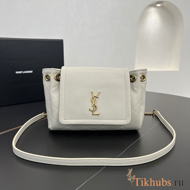 Saint Laurent Mini Nolita Crossbody in white size 18 X 13 X 6 cm - 1